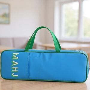 Blue and Green MAHJ Bag Mahjong
